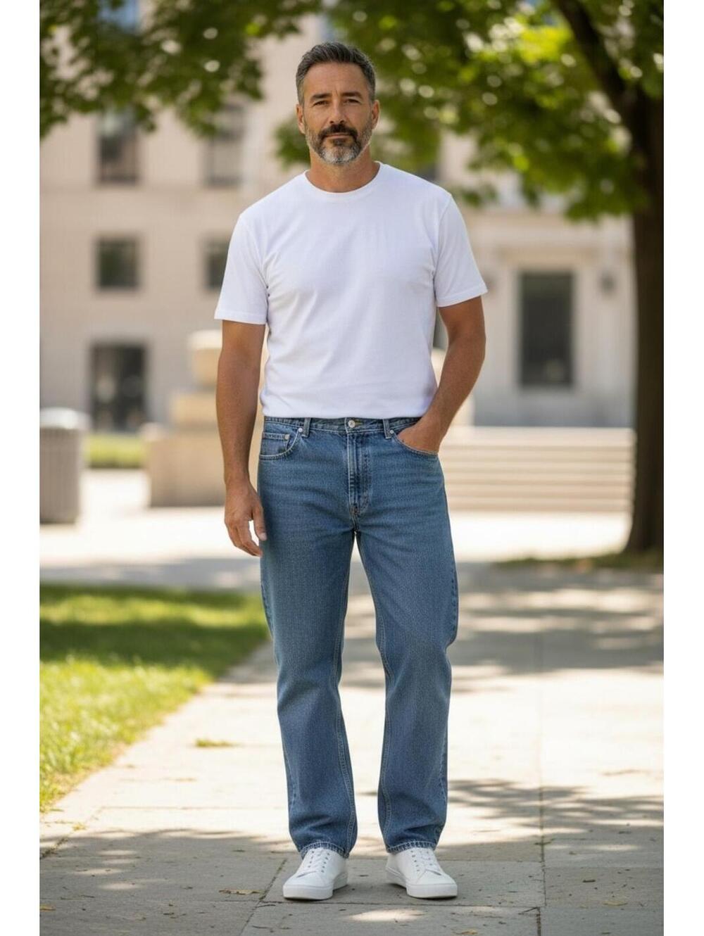 Calvin Klein Mens Easy Fit Jeans, Size 38/32, New Without Tags